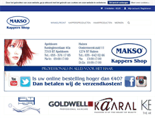 Tablet Screenshot of maksokappersshop.nl